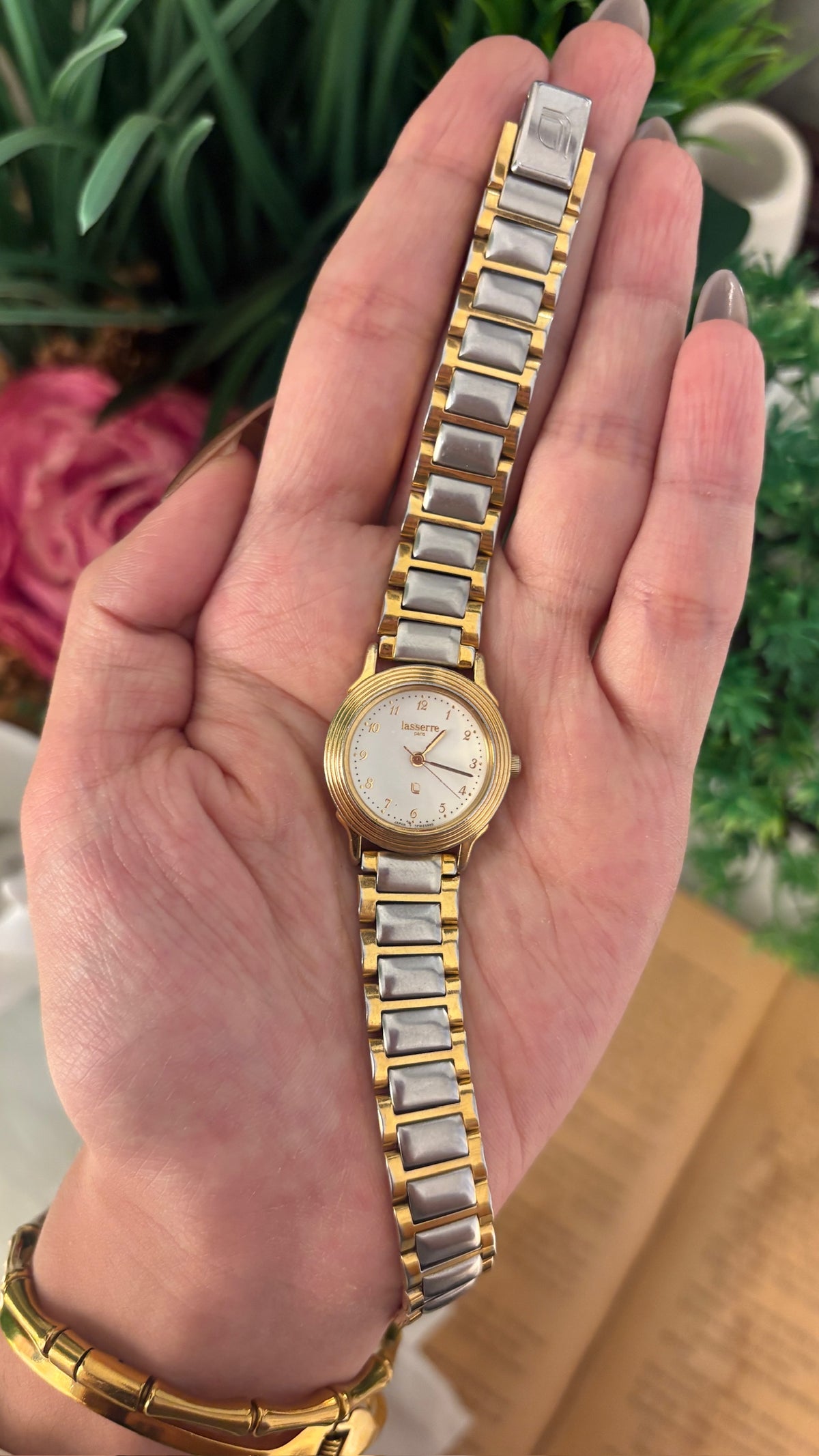 Vintage Lasserre Paris Classic Watch in Two-Tone Quartz