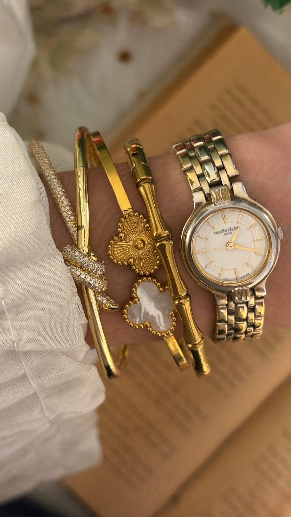 Vintage Marie Claire Classic Watch in Gold Tone Quartz