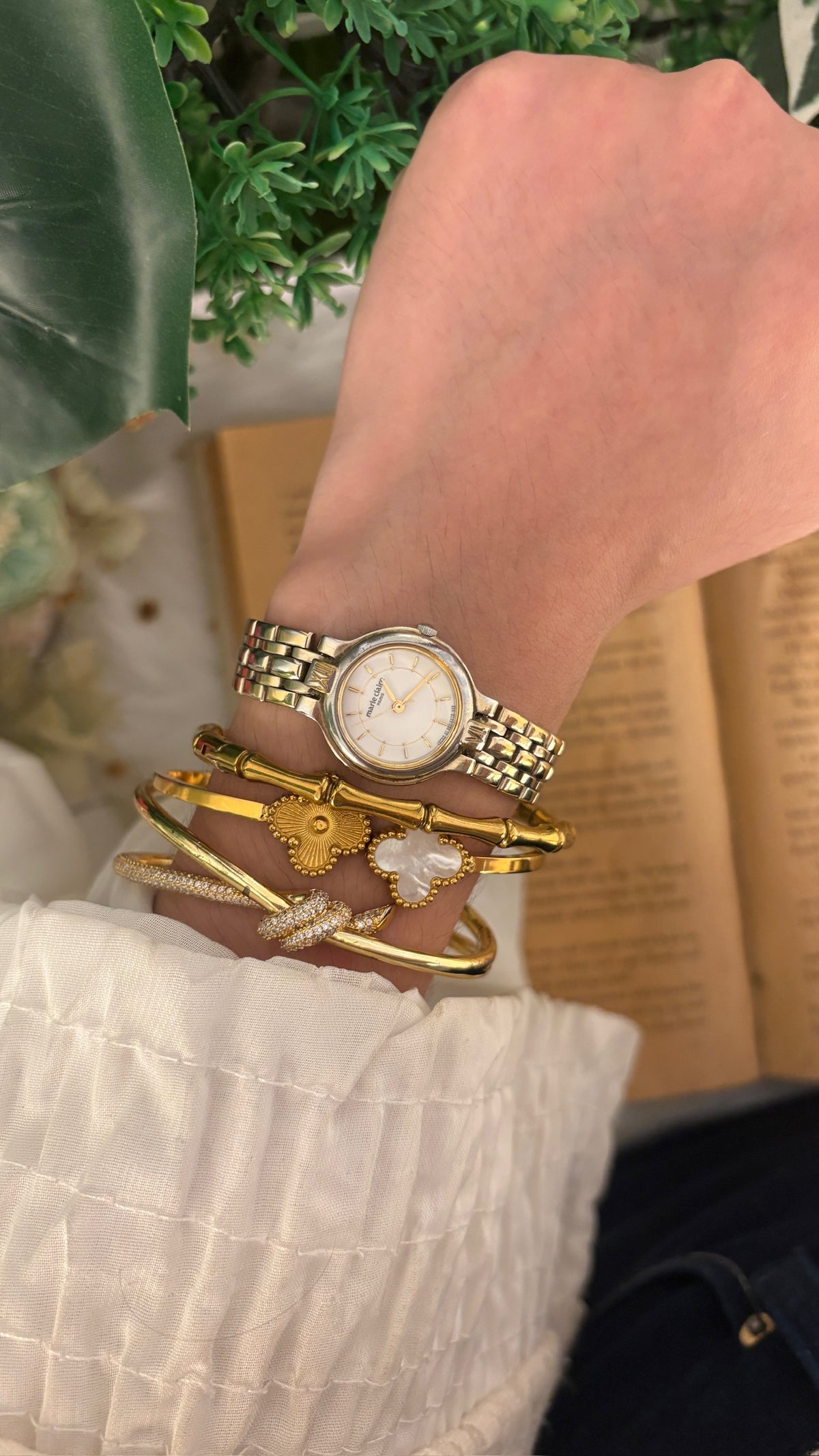 Vintage Marie Claire Classic Watch in Gold Tone Quartz