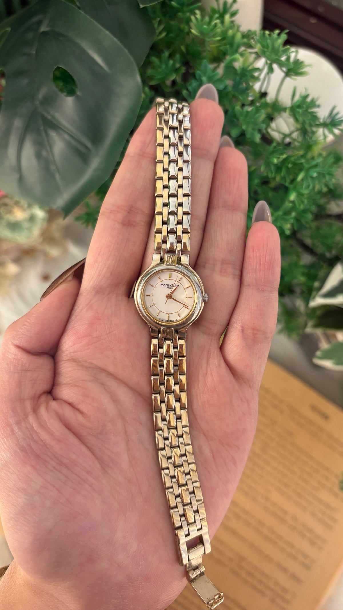 Vintage Marie Claire Classic Watch in Gold Tone Quartz