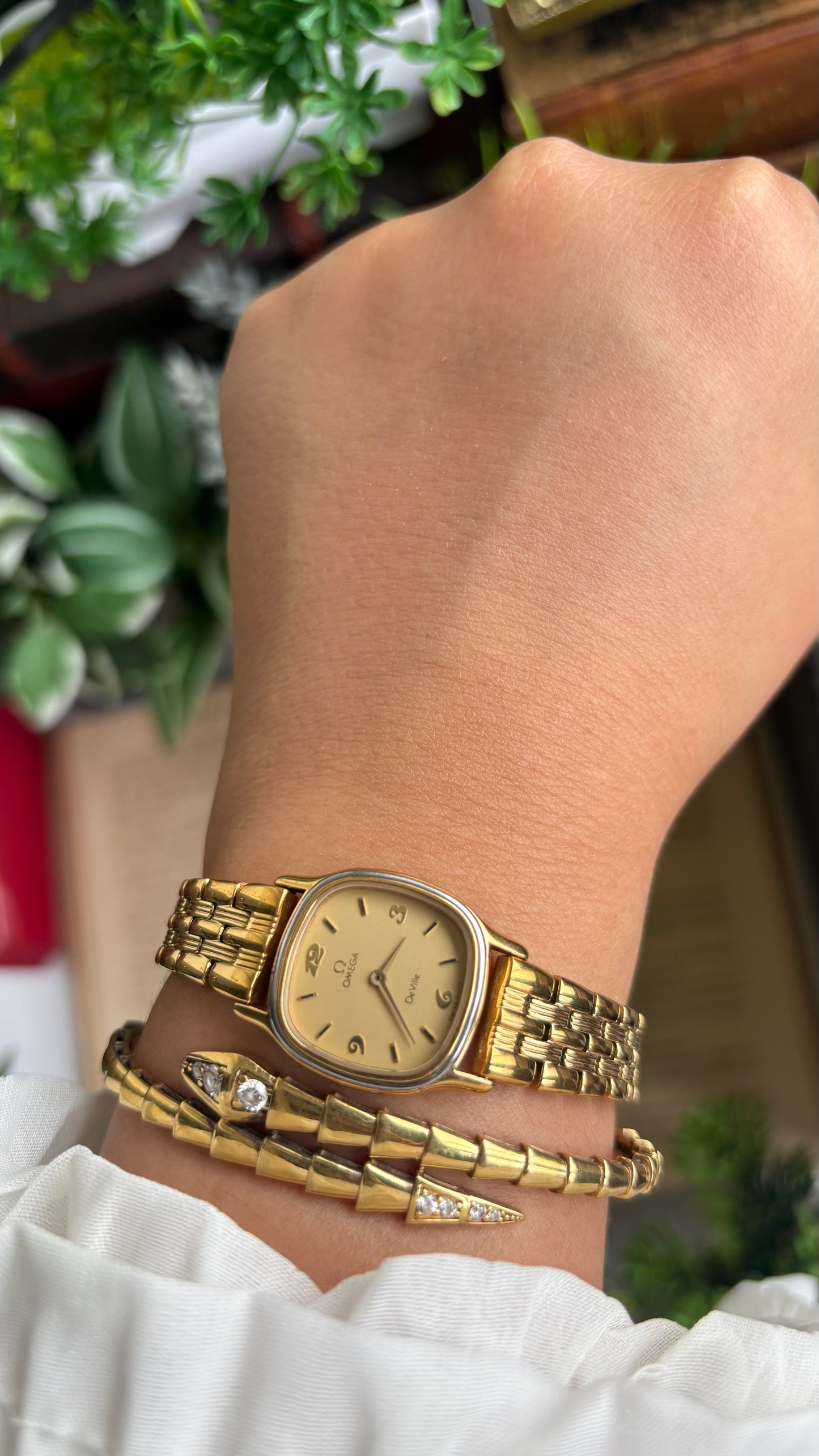 Vintage Omega De Ville Women’s Dress Watch in Gold Tone with Omega Box