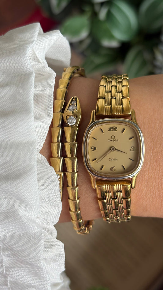Vintage Omega De Ville Women’s Dress Watch in Gold Tone with Omega Box