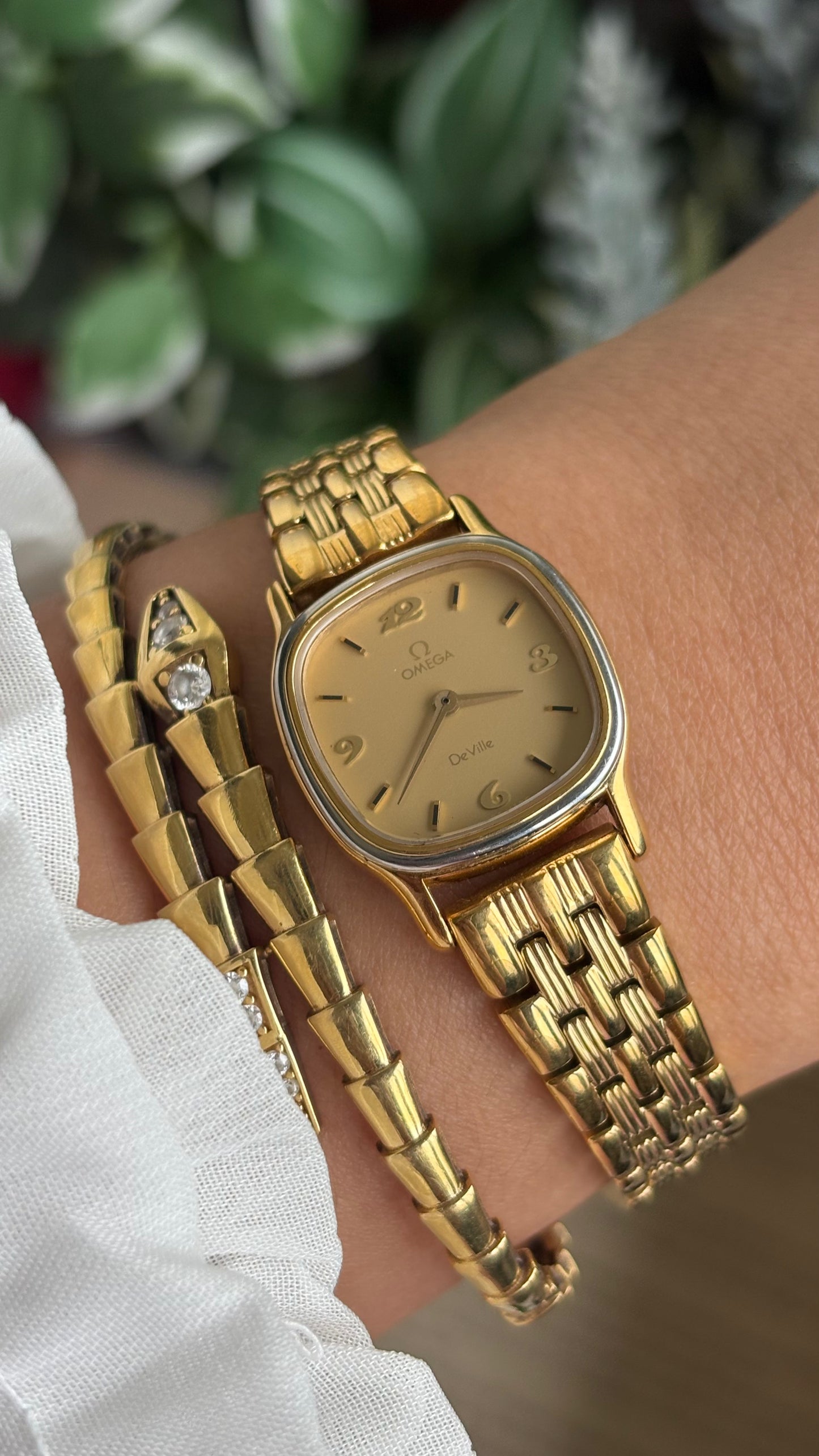 Vintage Omega De Ville Women’s Dress Watch in Gold Tone with Omega Box