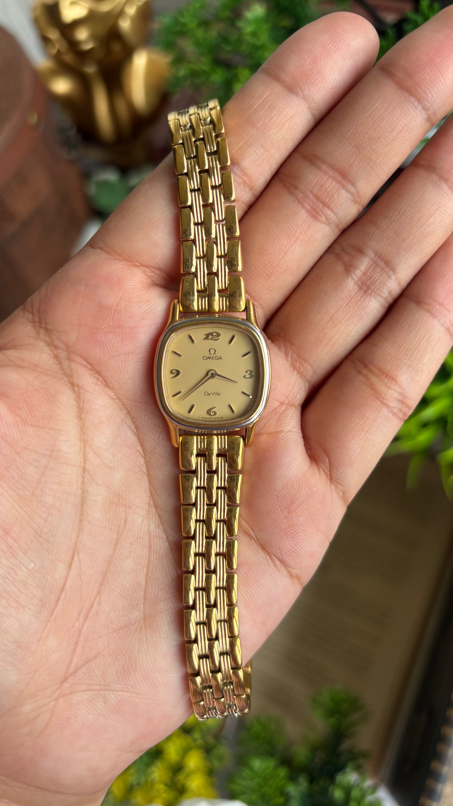 Vintage Omega De Ville Women’s Dress Watch in Gold Tone with Omega Box