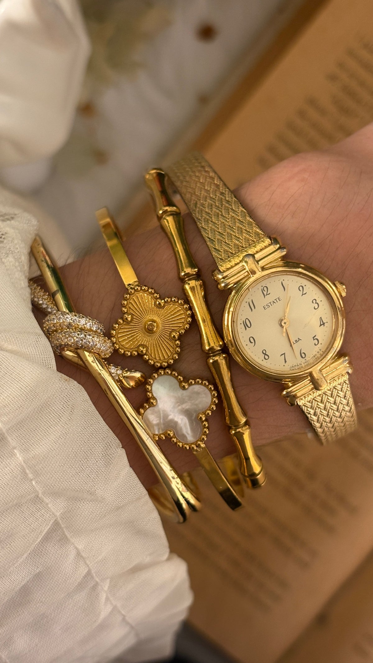Rare Vintage Estate Alba Seiko Dress Watch in Gold Tone Quartz