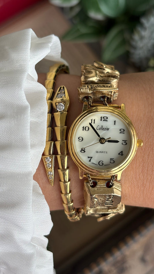 Vintage Collezio Doctor of Dentistry Charm Watch in Gold Tone