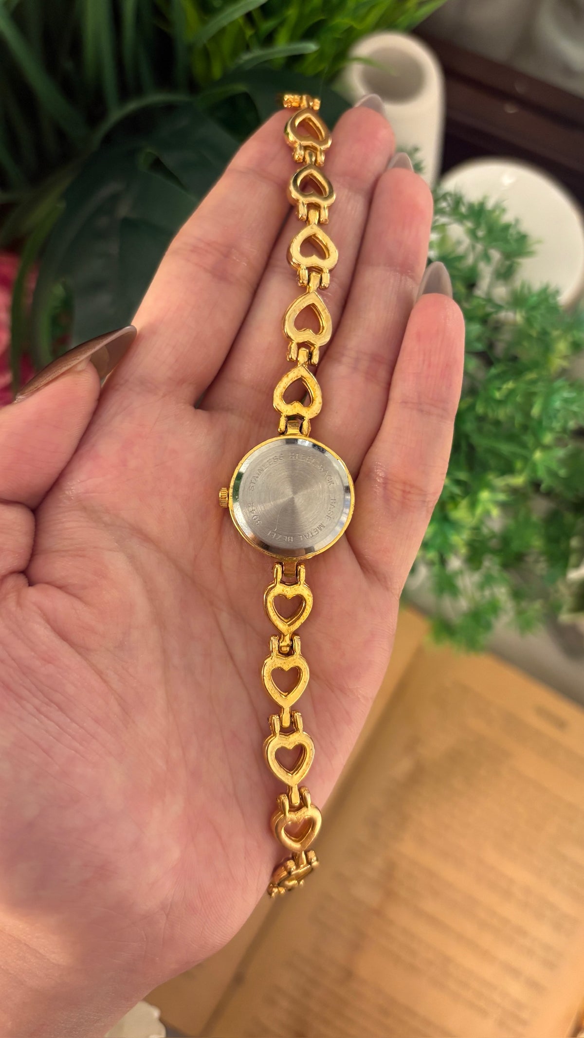 Vintage Manhattan Club Heart Link Watch in Two-Tone Quartz