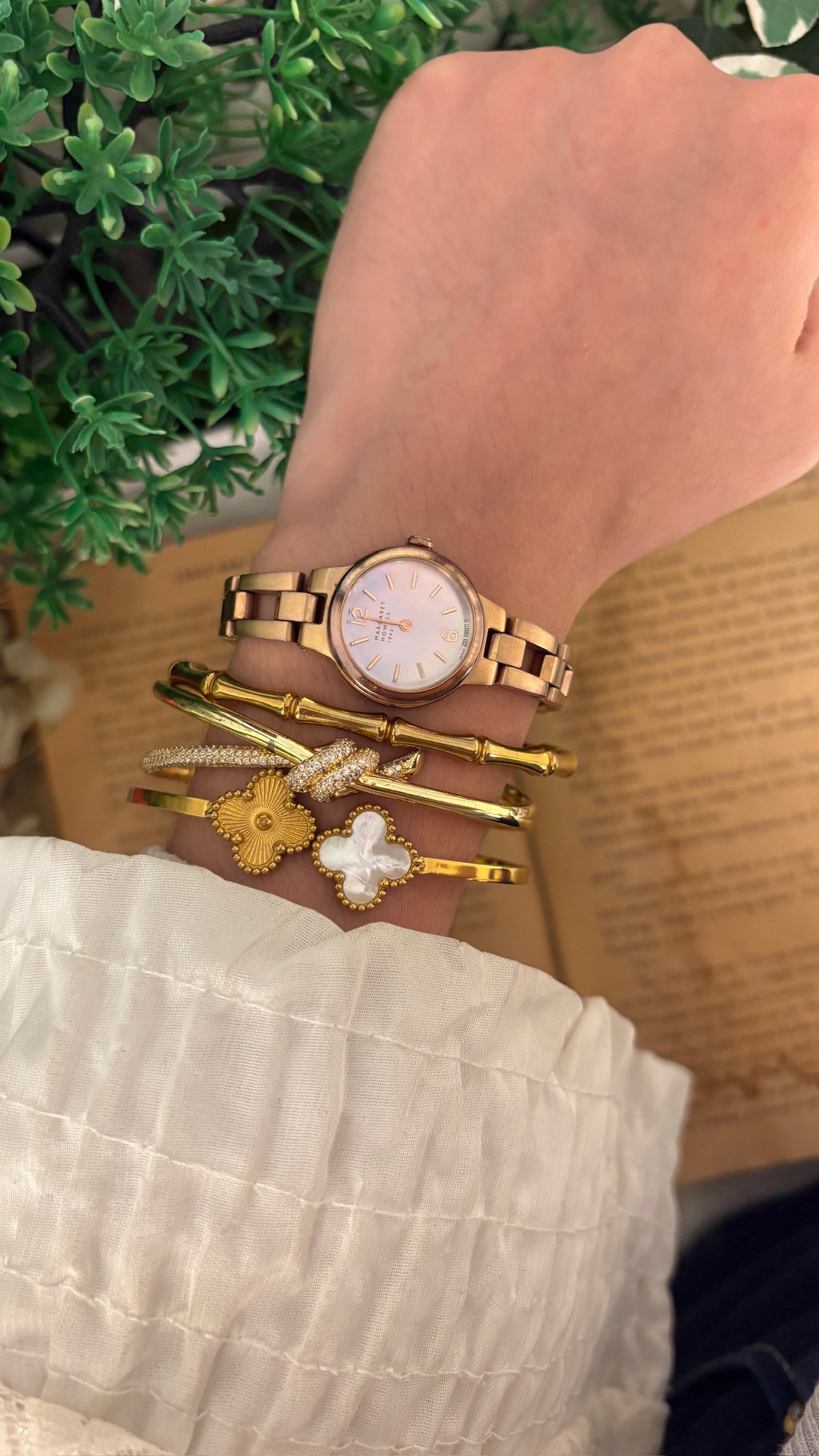 Rare Vintage Margaret Howell Watch in Rose Gold Tone Quartz