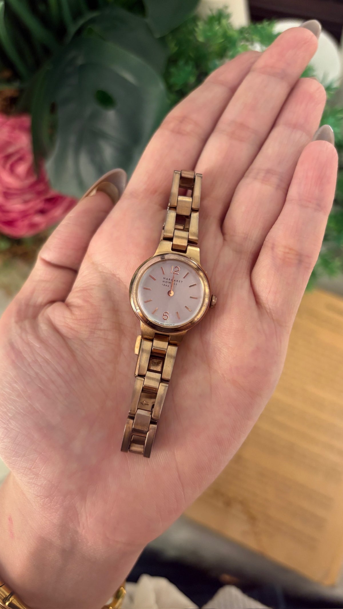 Rare Vintage Margaret Howell Watch in Rose Gold Tone Quartz