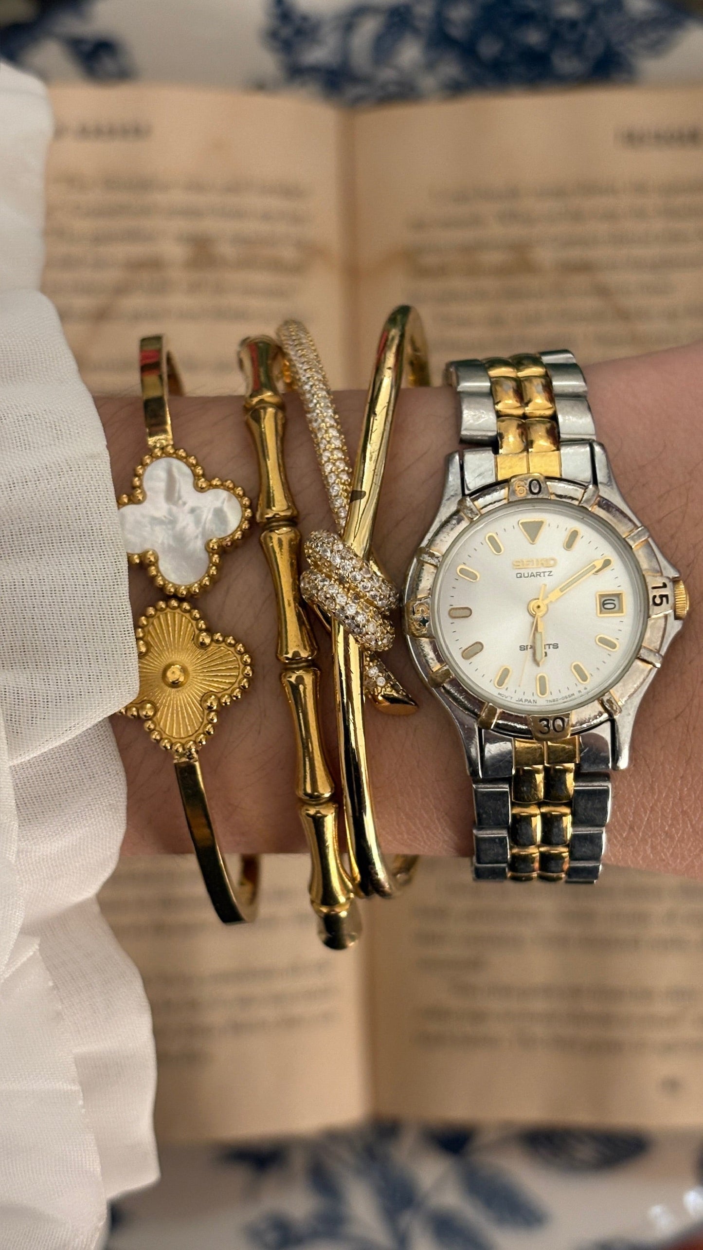 Rare Vintage Seiko Sports Watch in Two-Tone Quartz