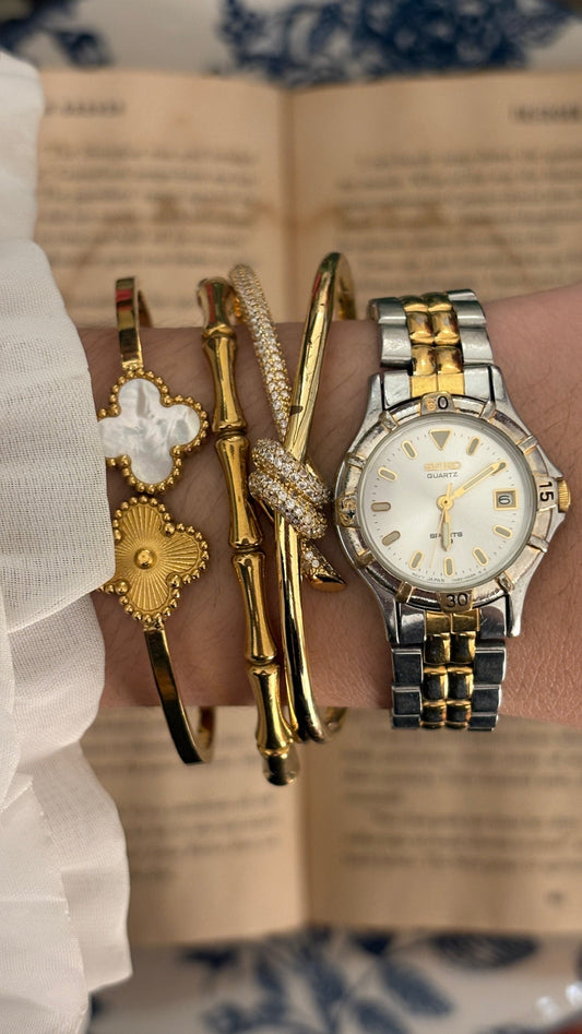 Rare Vintage Seiko Sports Watch in Two-Tone Quartz