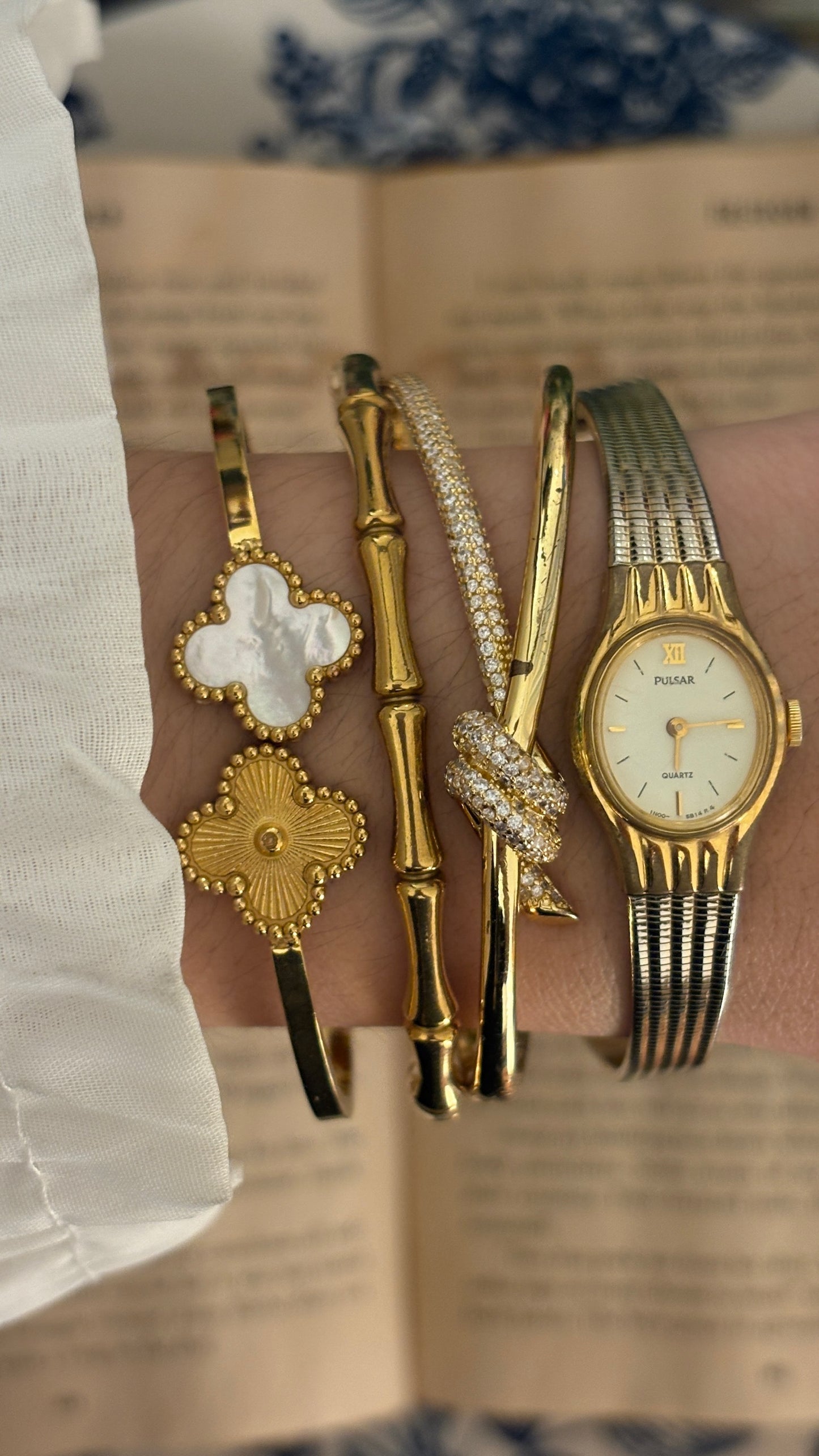 Dainty Vintage Pulsar by Seiko Dress Watch in Gold Tone Quartz