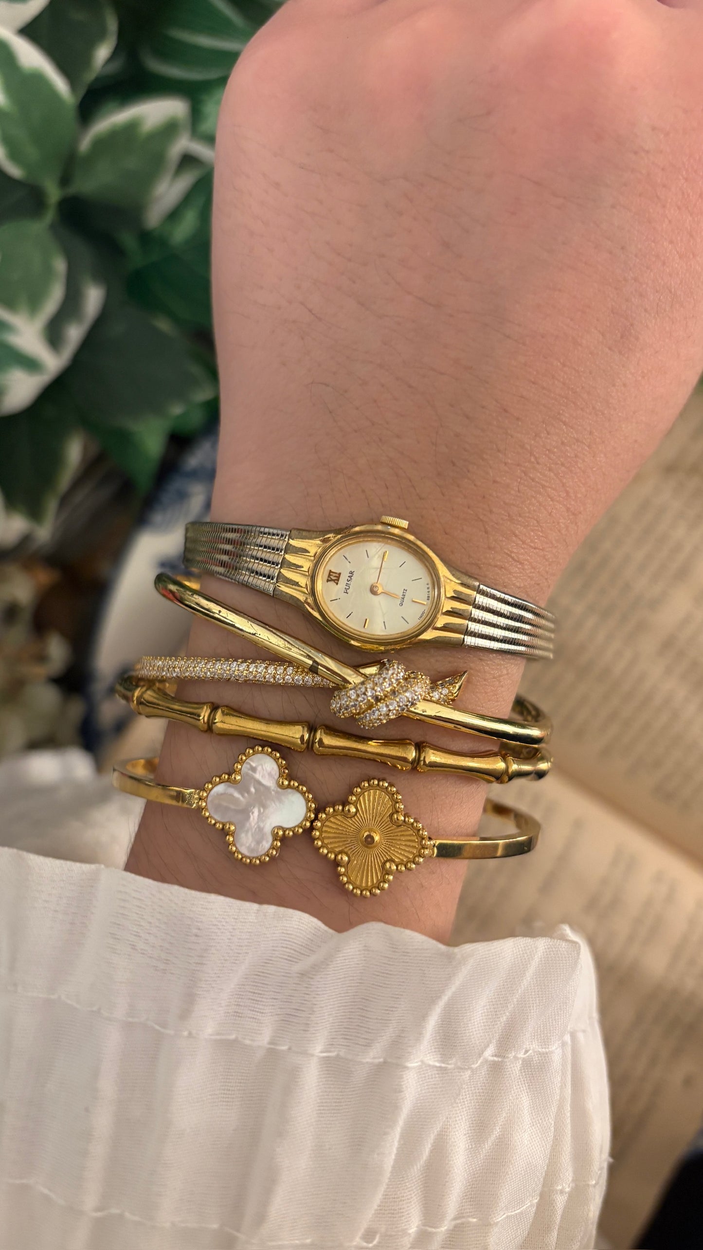 Dainty Vintage Pulsar by Seiko Dress Watch in Gold Tone Quartz