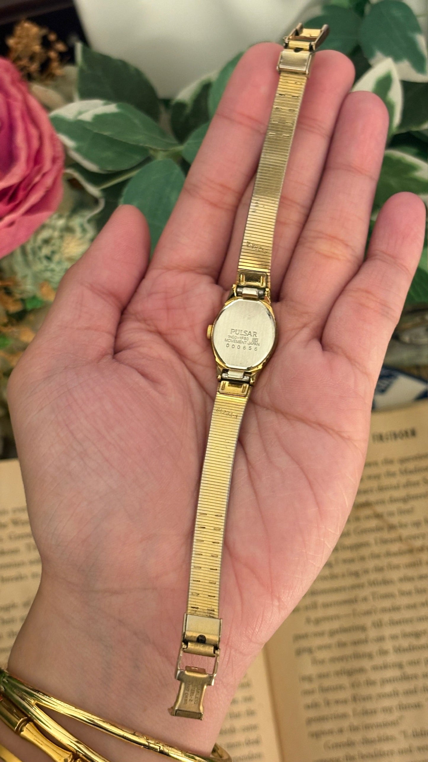 Dainty Vintage Pulsar by Seiko Dress Watch in Gold Tone Quartz
