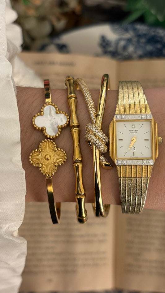 Rare Vintage Sunlord Citizen Mini Tank Dress Watch in Gold Tone Quartz