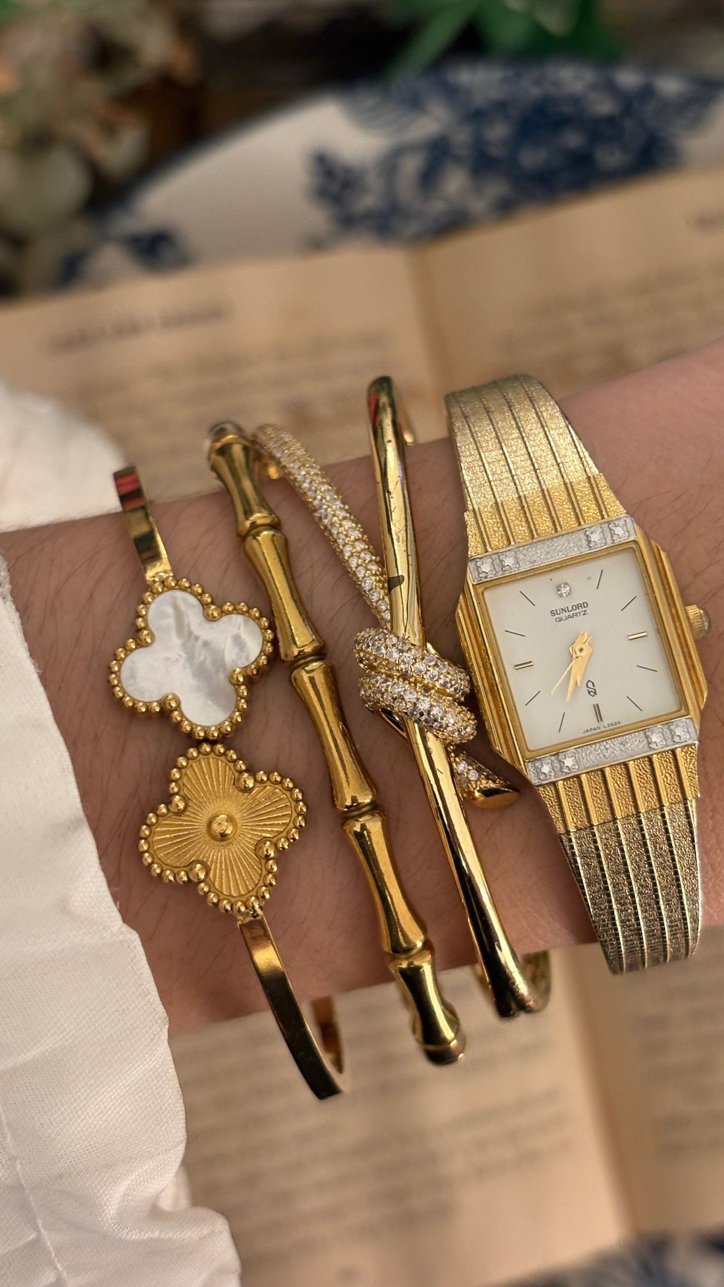 Rare Vintage Sunlord Citizen Mini Tank Dress Watch in Gold Tone Quartz