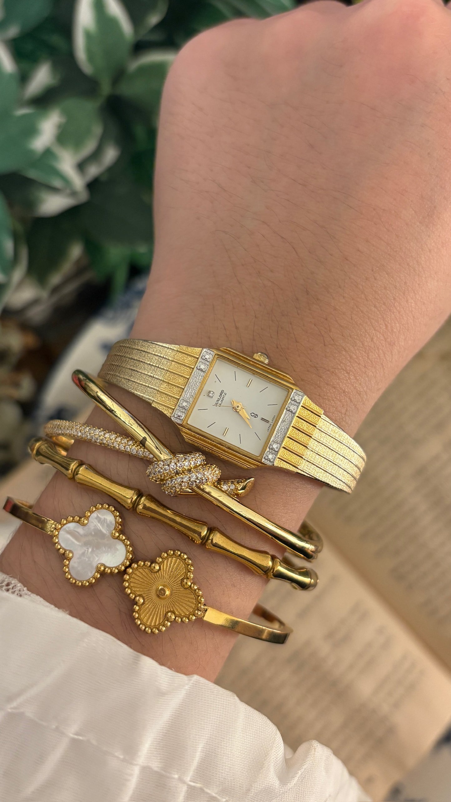 Rare Vintage Sunlord Citizen Mini Tank Dress Watch in Gold Tone Quartz