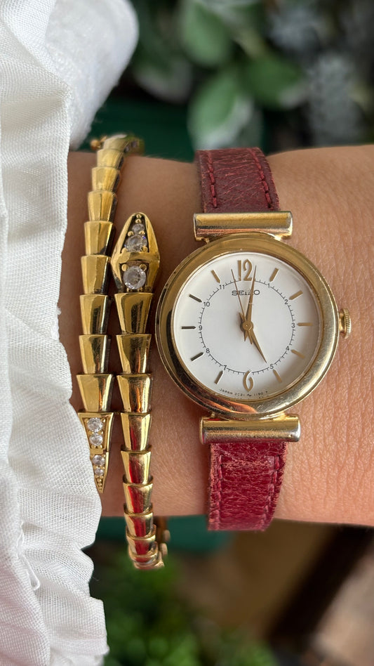 Vintage Seiko Watch in Leather Strap