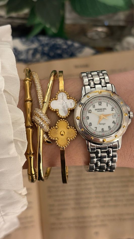 Rare Vintage Raymond Weil Tango Swiss Watch in Two-Tone Quartz