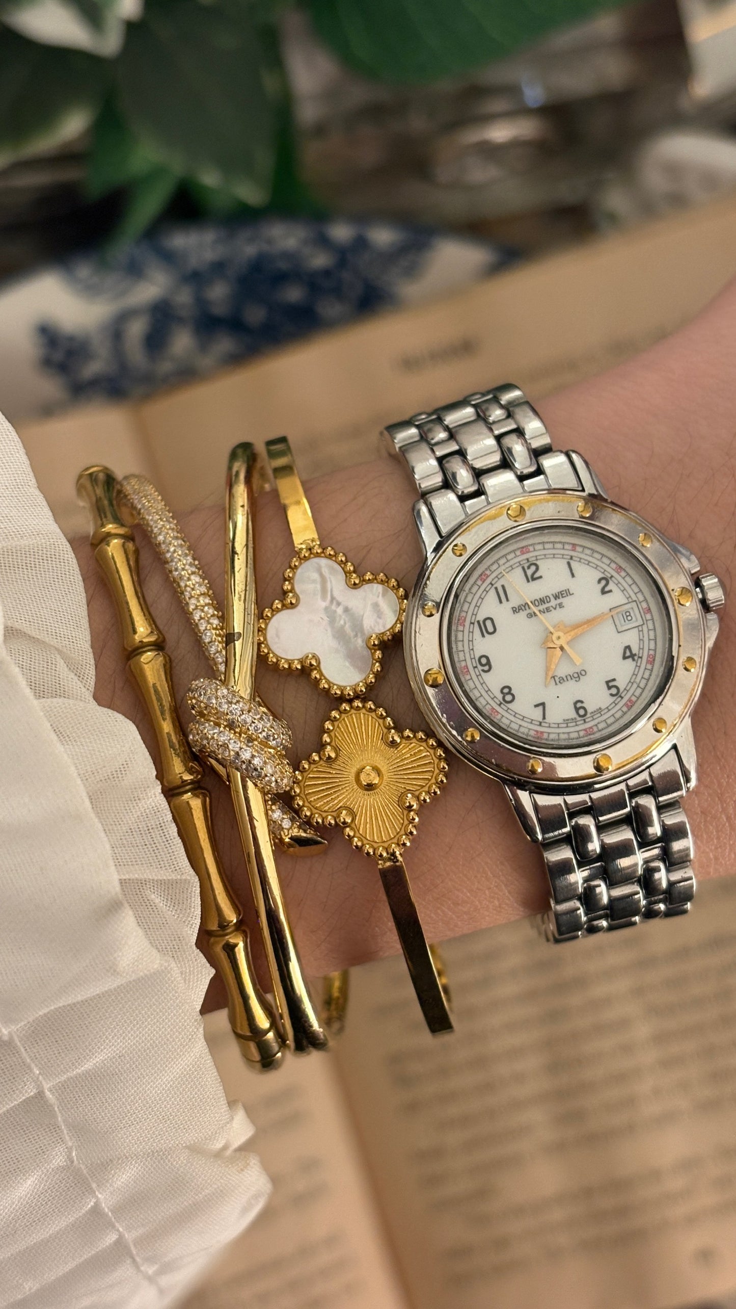 Rare Vintage Raymond Weil Tango Swiss Watch in Two-Tone Quartz