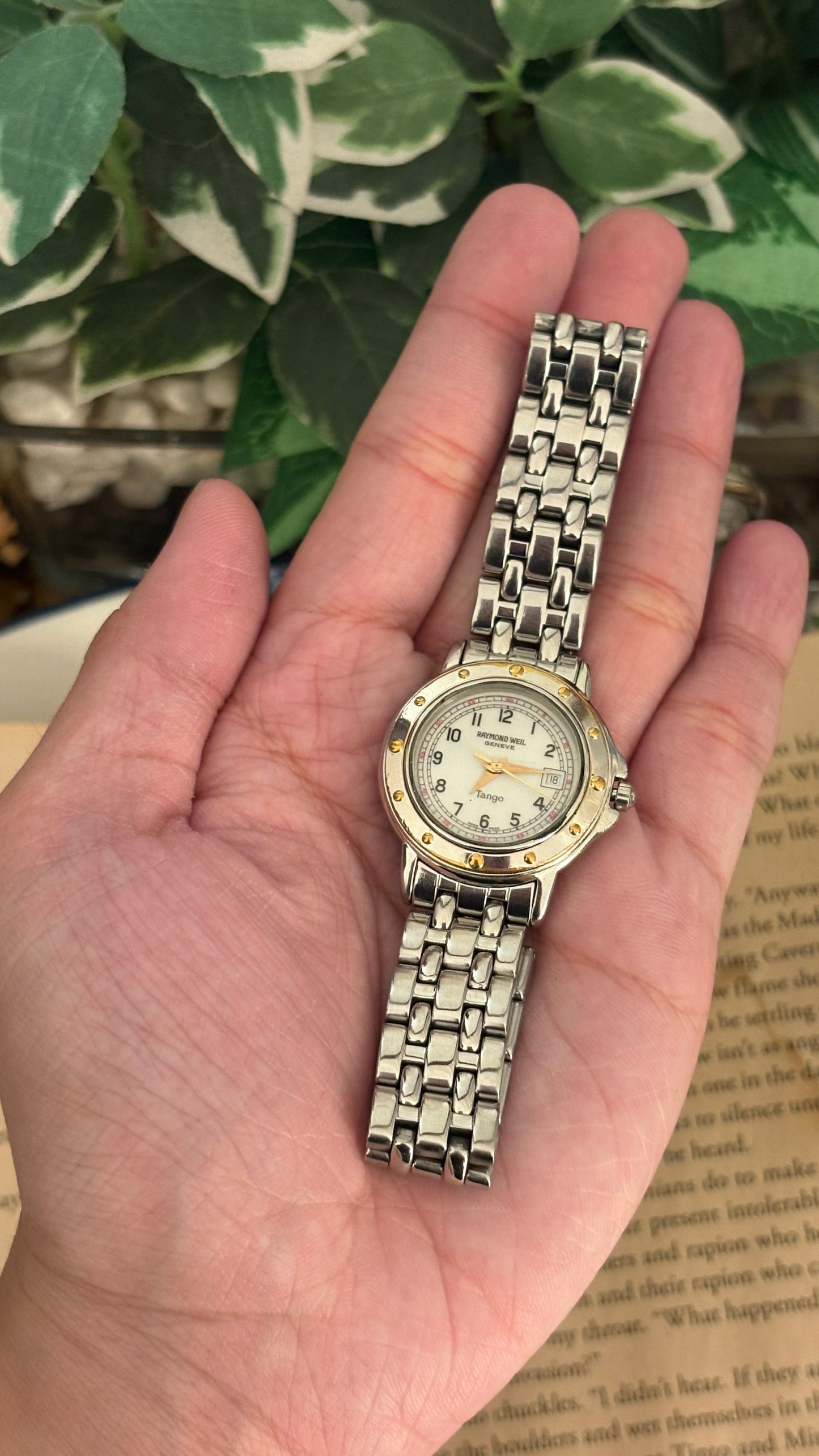 Rare Vintage Raymond Weil Tango Swiss Watch in Two-Tone Quartz