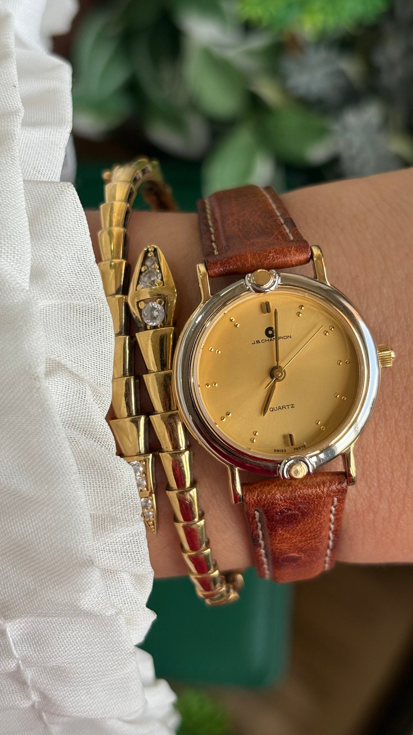 Vintage J.B. Champion Watch in Leather Strap