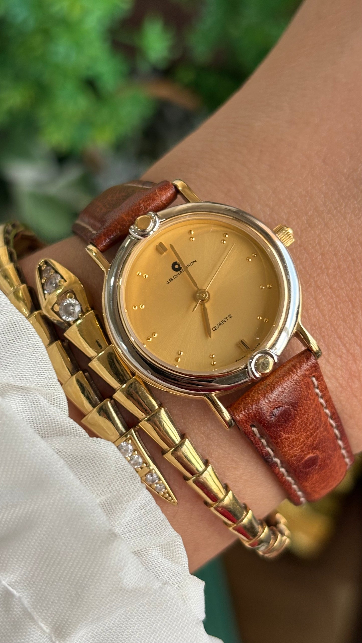 Vintage J.B. Champion Watch in Leather Strap