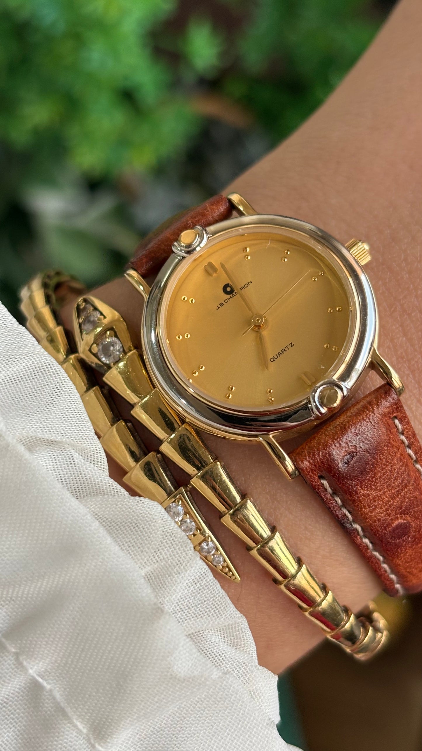 Vintage J.B. Champion Watch in Leather Strap