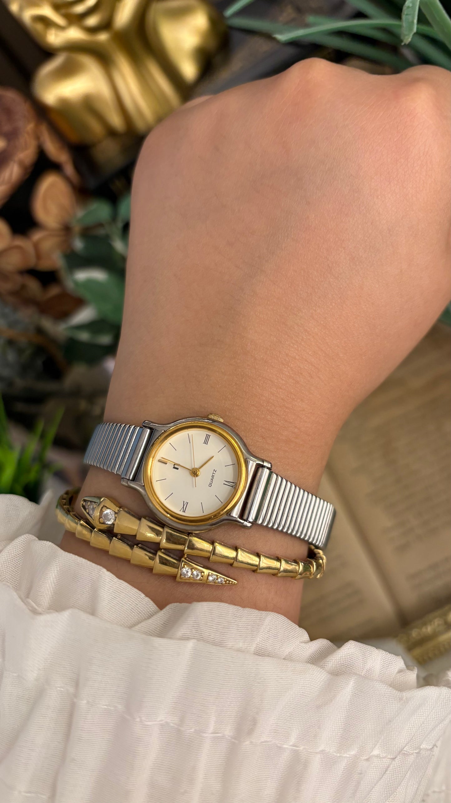 Vintage Noevir by Citizen Classic Minimalist Watch in Two-Tone Quartz