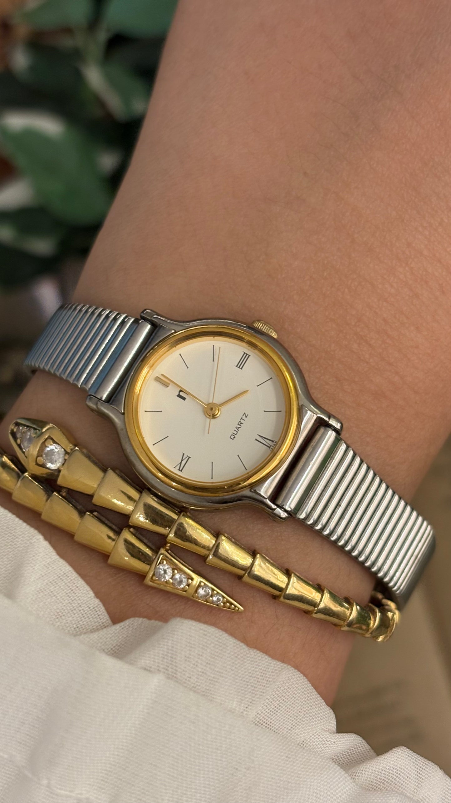 Vintage Noevir by Citizen Classic Minimalist Watch in Two-Tone Quartz