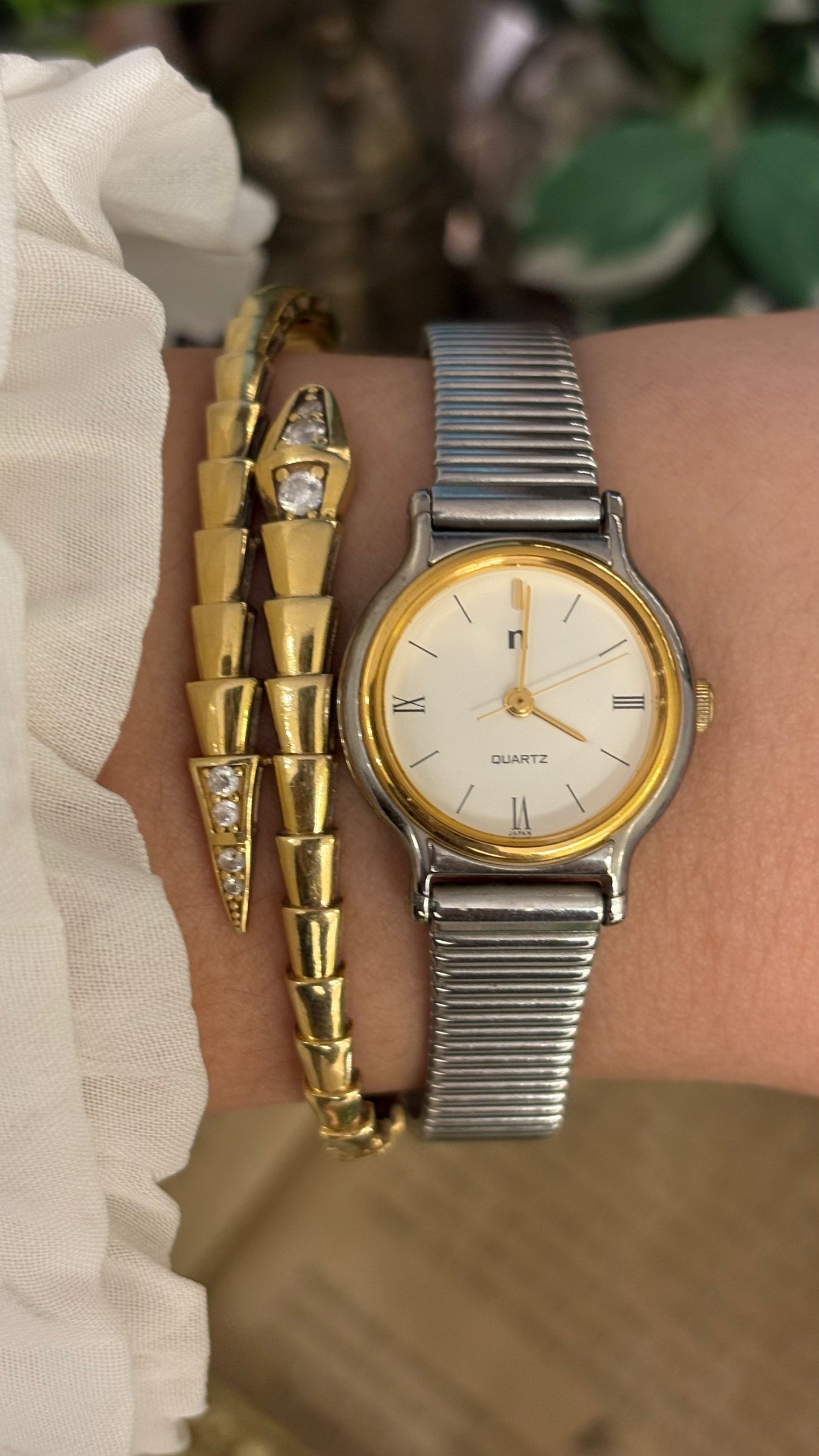 Vintage Noevir by Citizen Classic Minimalist Watch in Two-Tone Quartz