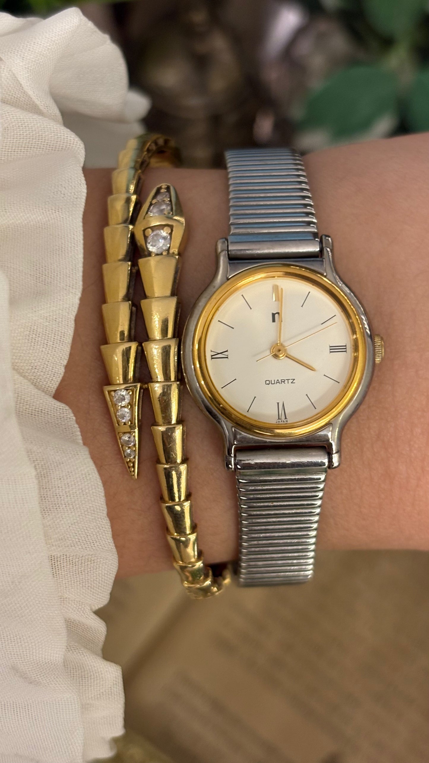 Vintage Noevir by Citizen Classic Minimalist Watch in Two-Tone Quartz