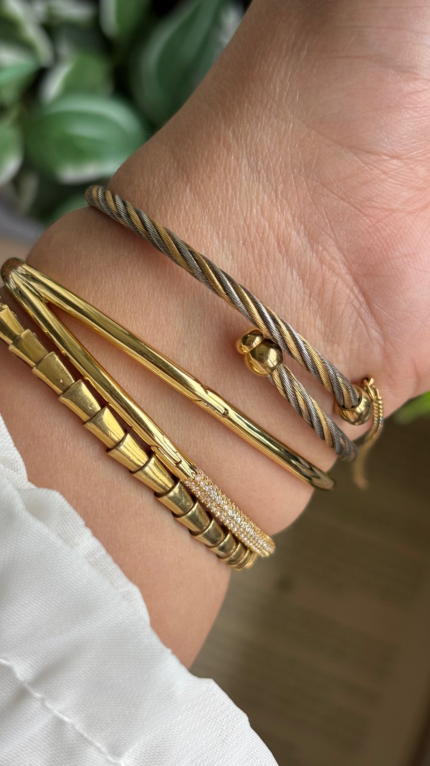 Vintage Westar Swiss Watch in Gold Tone Charriol Inspired Bangle