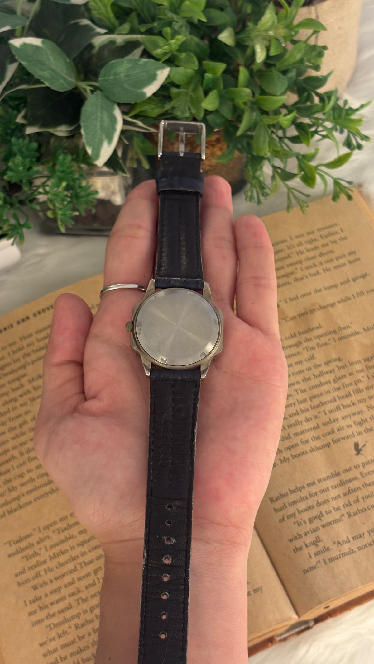 Rare Vintage C&F Moonphase Chronograph Mens Watch in Silver Tone Black Leather Quartz