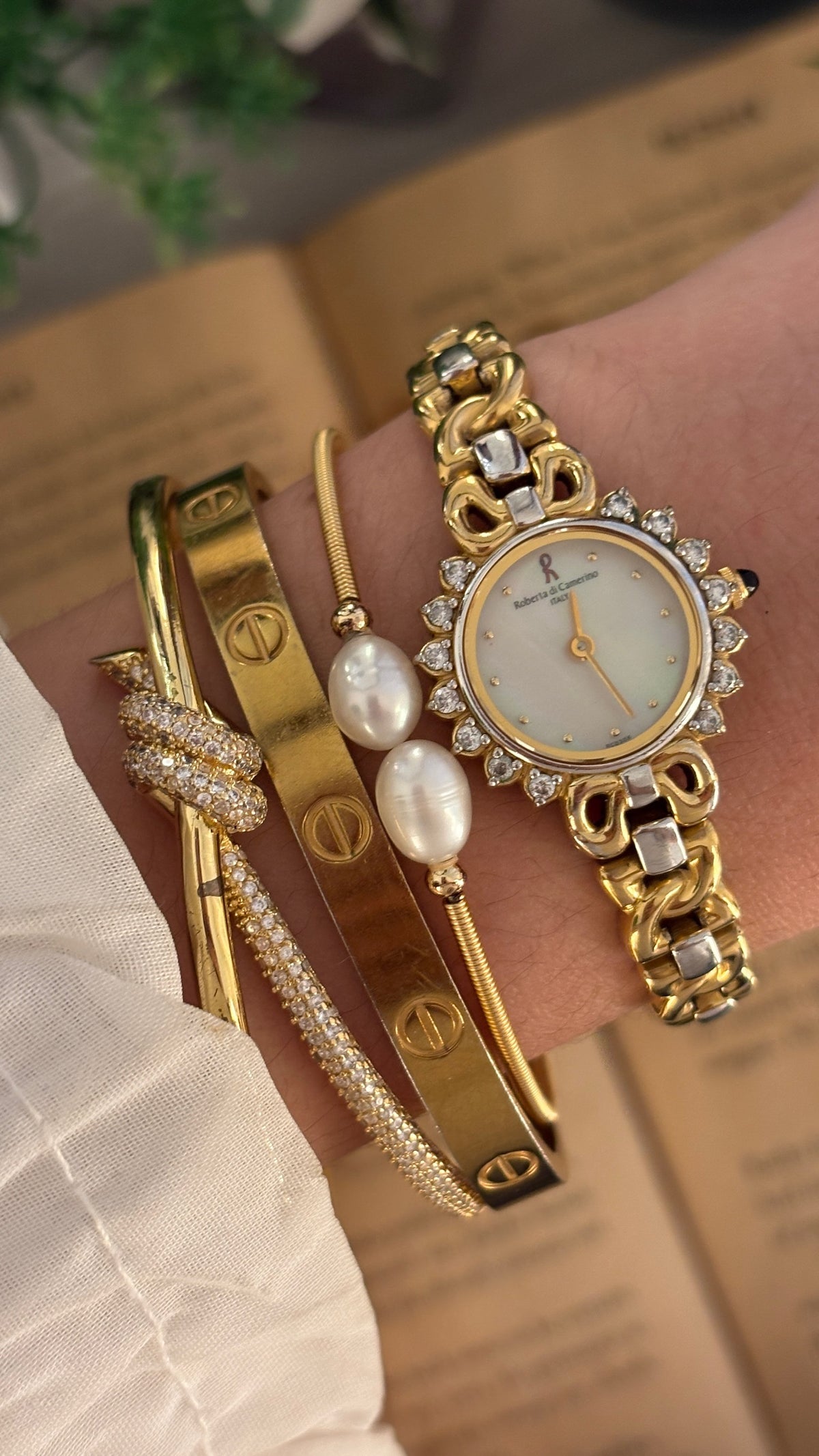 Rare Vintage Roberta Di Camerino Princess Watch in Two-Tone Quartz