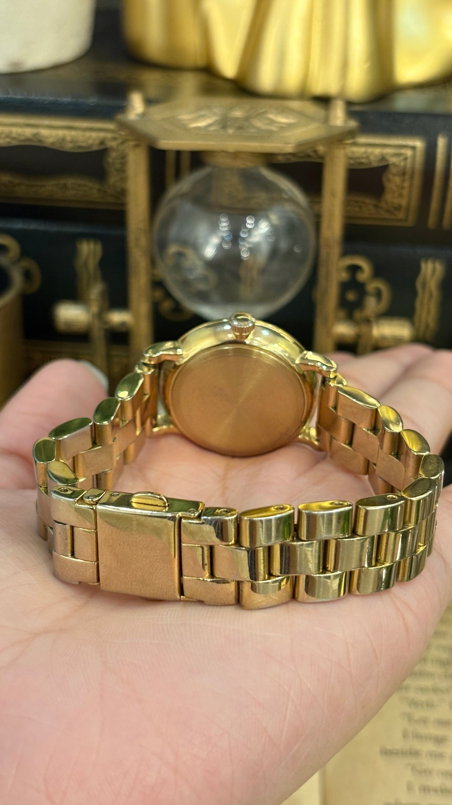 Vintage Marc by Marc Jacobs Classic Watch in Gold Tone Tiffany Blue Dial Quartz
