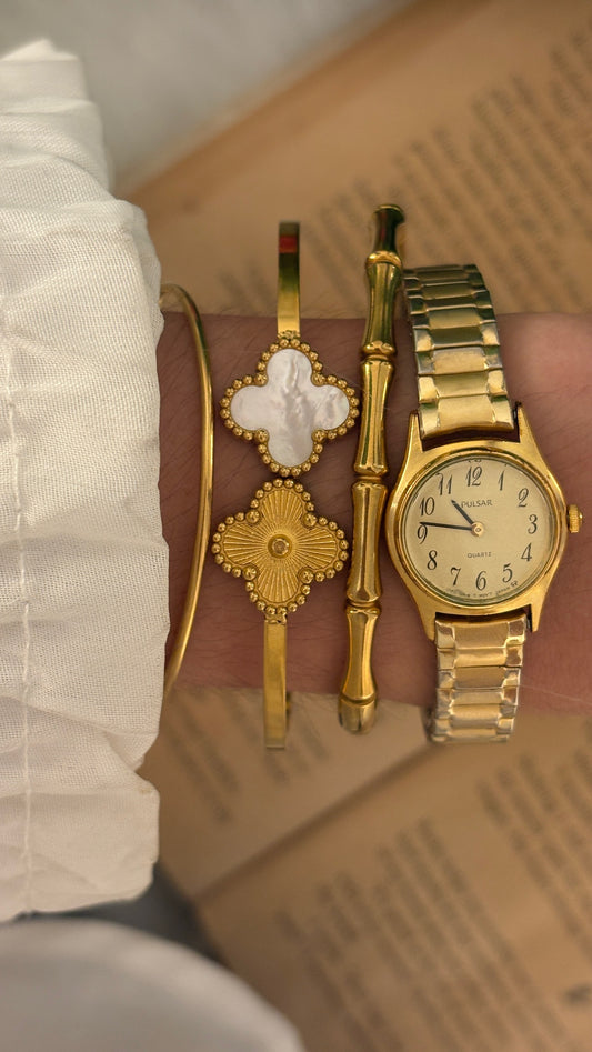 Rare Vintage Pulsar Seiko Classic Watch in Gold Tone Quartz