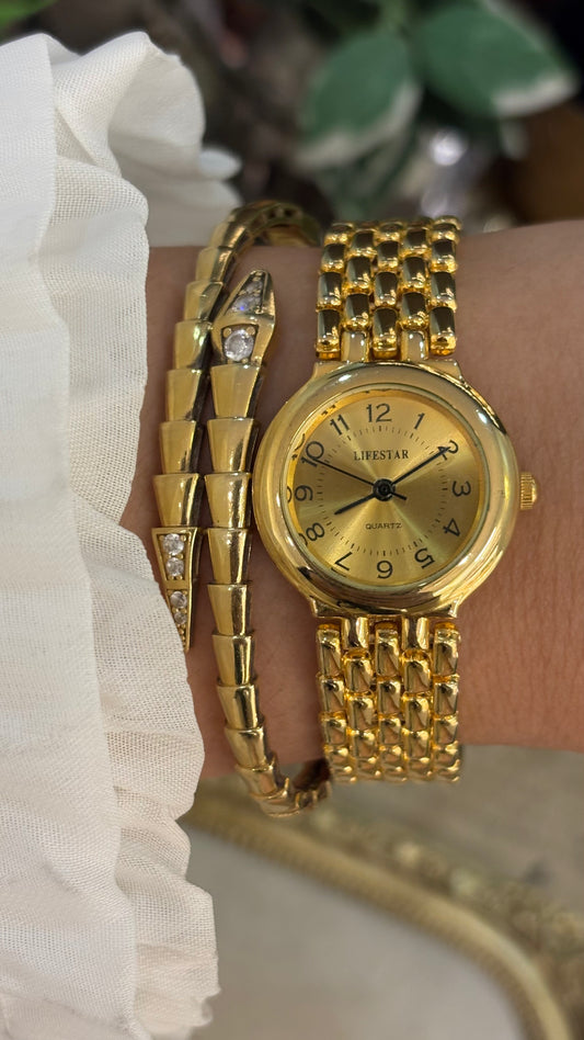 Vintage Lifestar Classic Dress Watch in Gold Tone Quartz