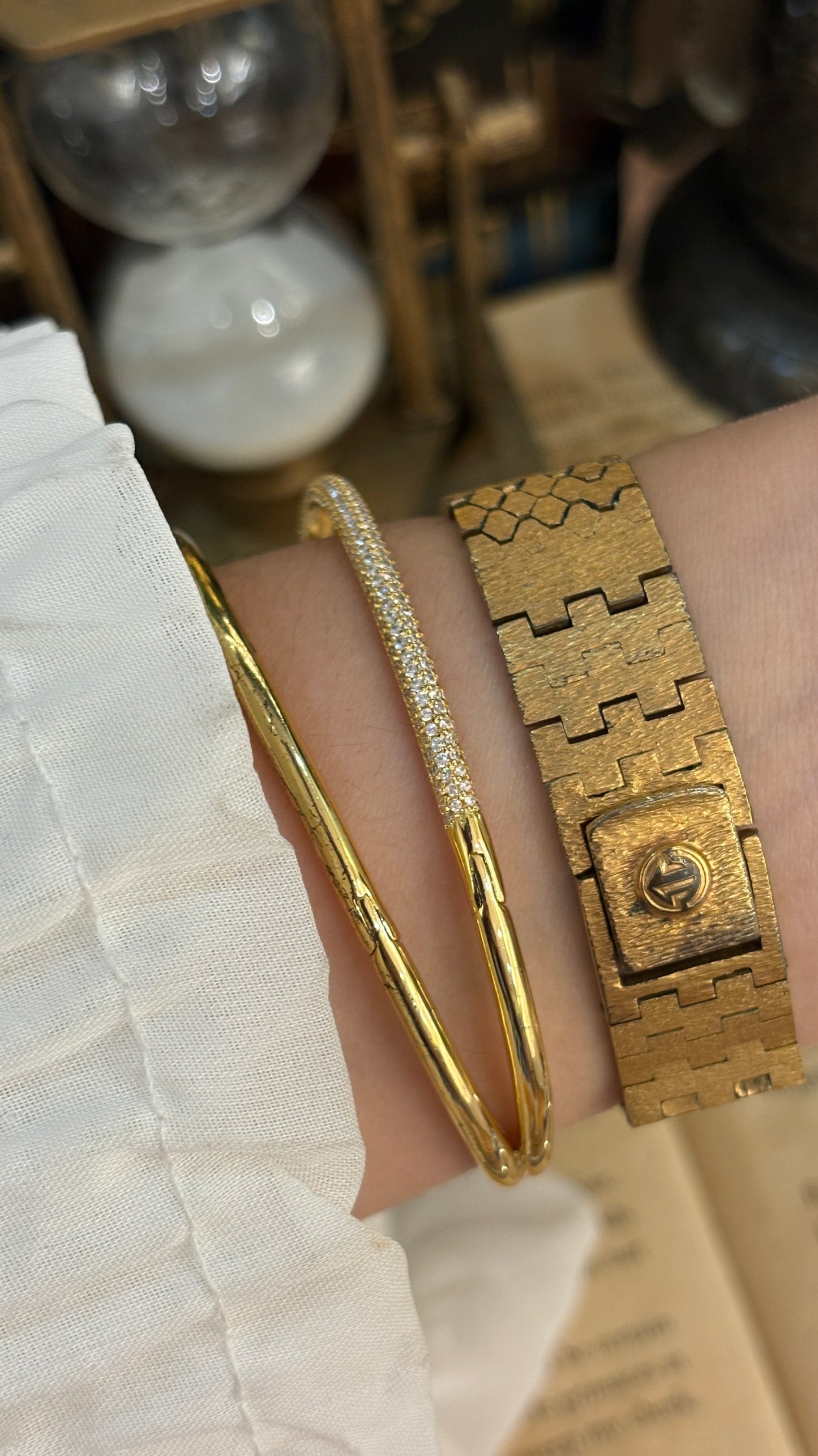 Rare Vintage Rado Swiss Super Gazelle II Tank Watch in Gold Tone Textured Finish Manual Wind