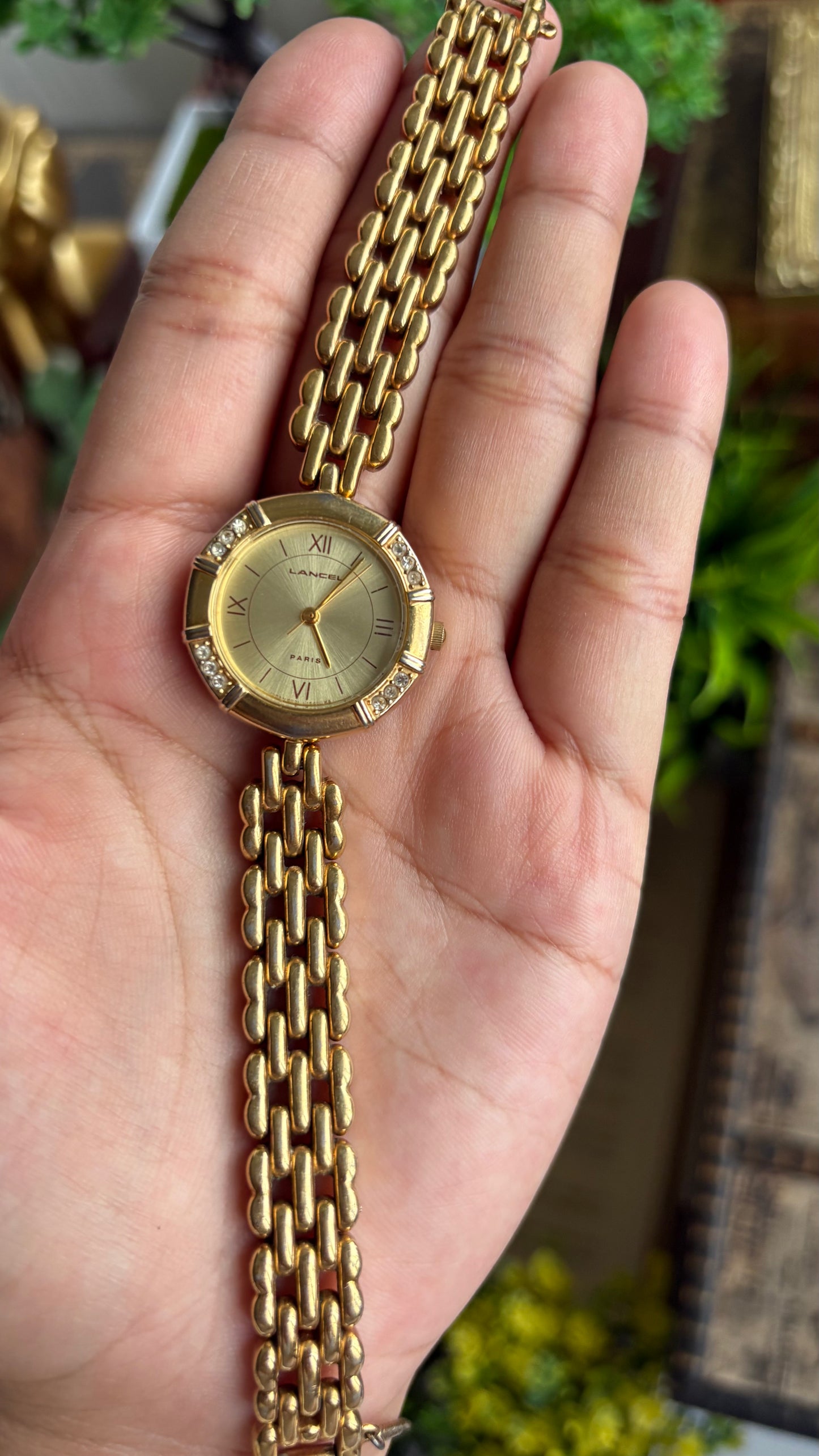 Vintage Lancel Paris Watch in Gold Tone Sleek Design