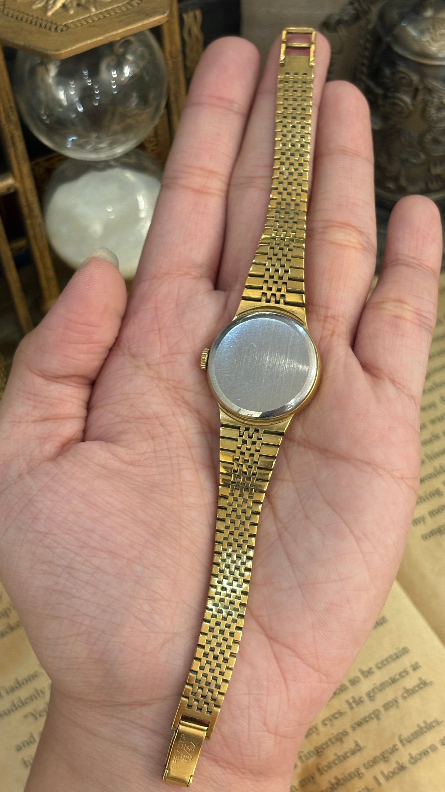 Rare Vintage Tissot Swiss Minimalist Watch in Gold Tone Textured Finish Quartz