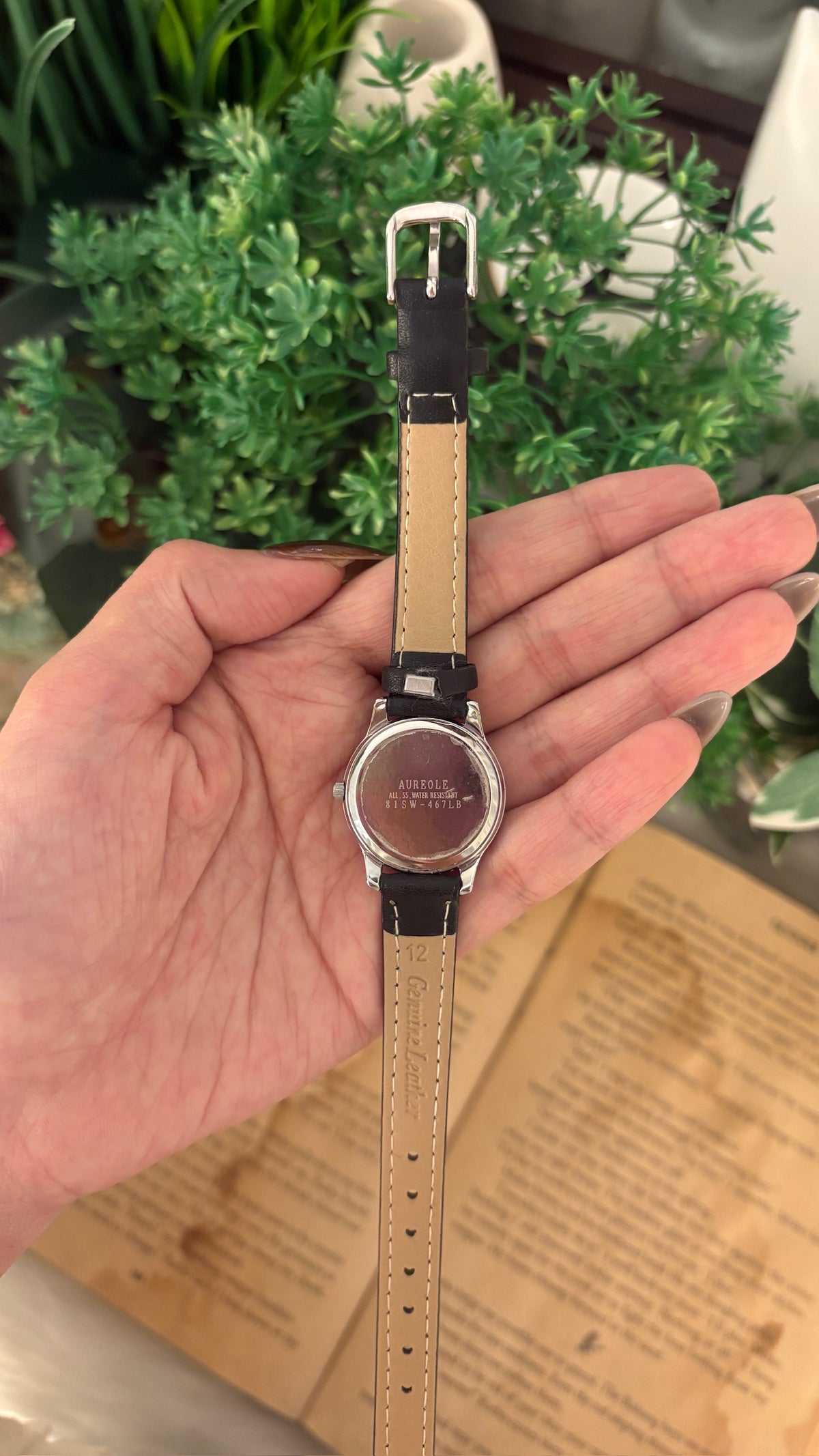 Rare Vintage Aureole Roman Dial Watch in Silver Tone Quartz