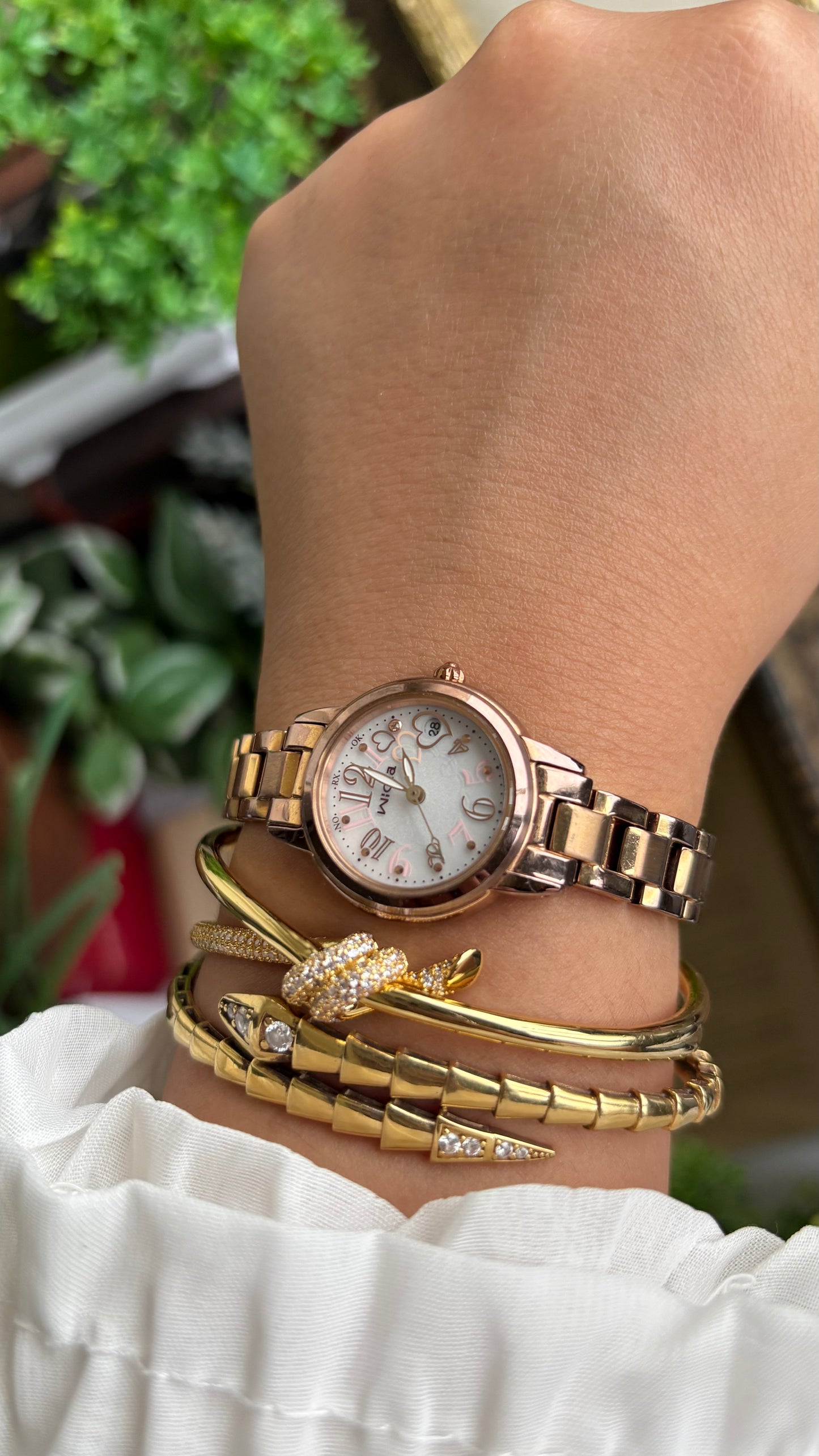 Vintage Wicca Citizen Solar Watch in Rose Gold Tone