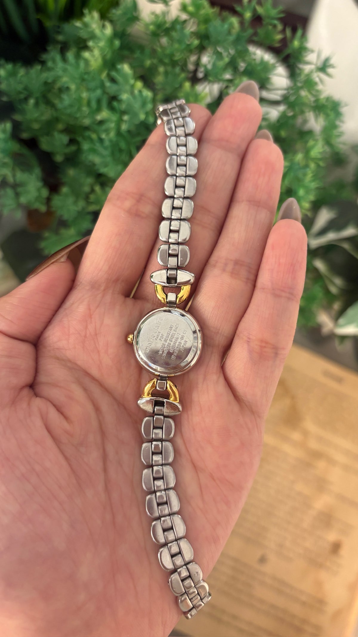 Rare Vintage Marie Claire Elegant Link Bracelet Watch in Two-Tone Quartz