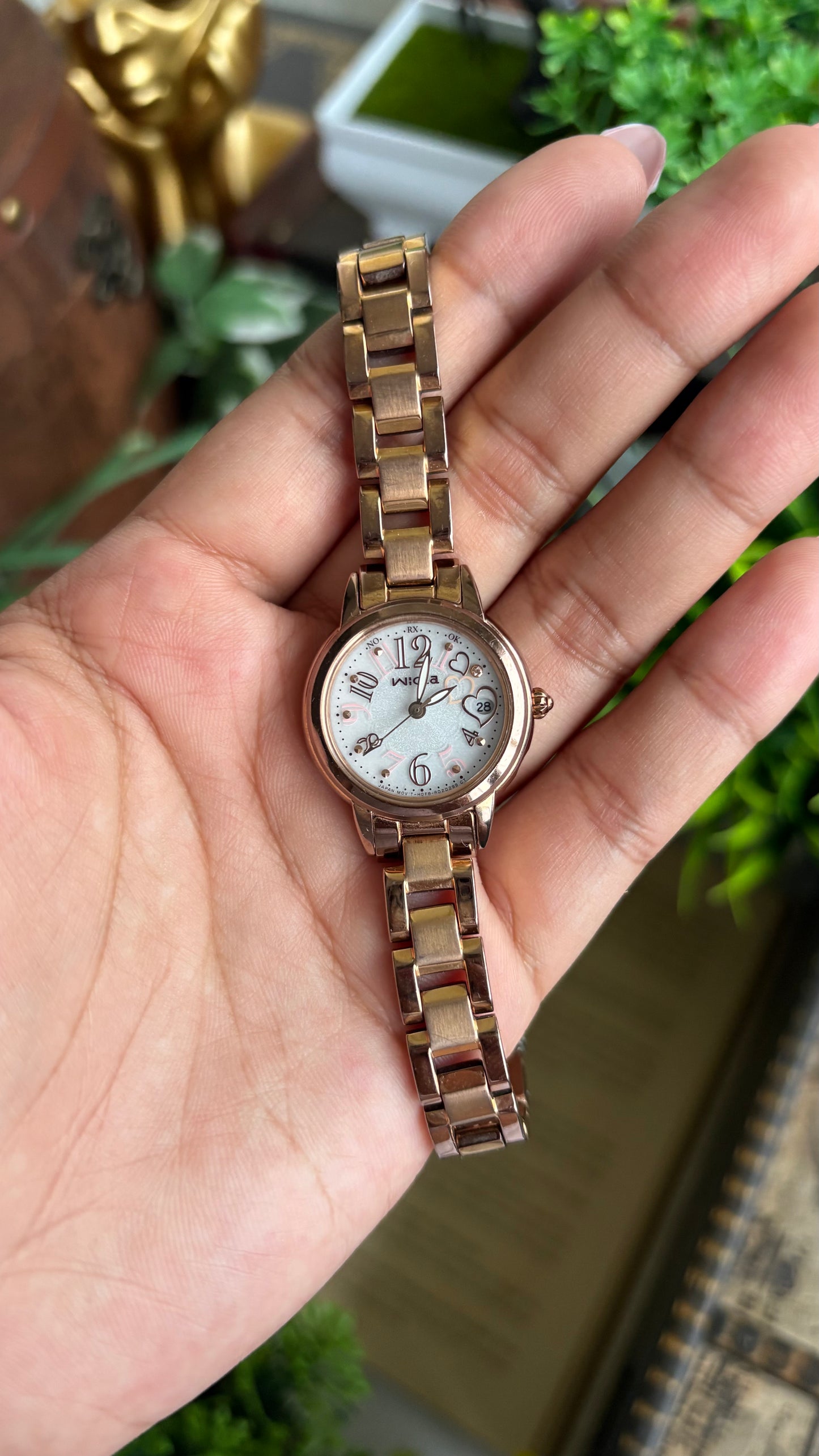 Vintage Wicca Citizen Solar Watch in Rose Gold Tone