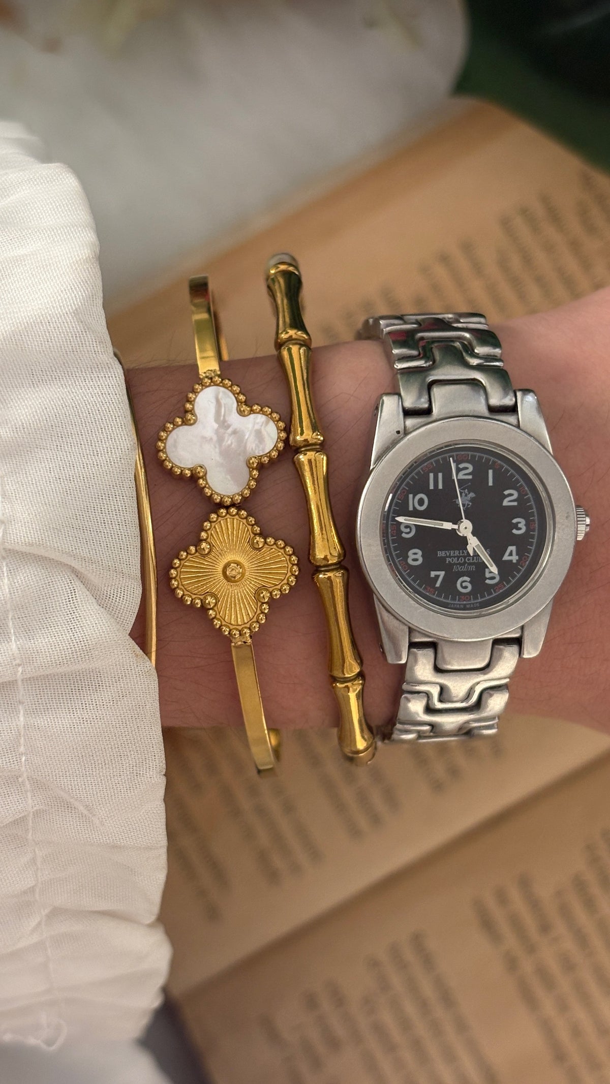 Vintage Beverly Hills Polo Club Classic Watch in Silver Tone Quartz