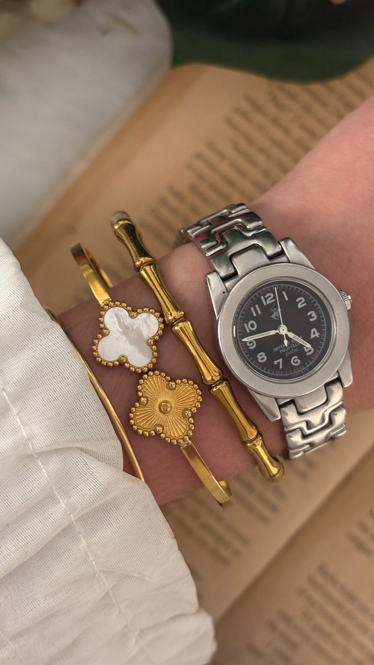 Vintage Beverly Hills Polo Club Classic Watch in Silver Tone Quartz