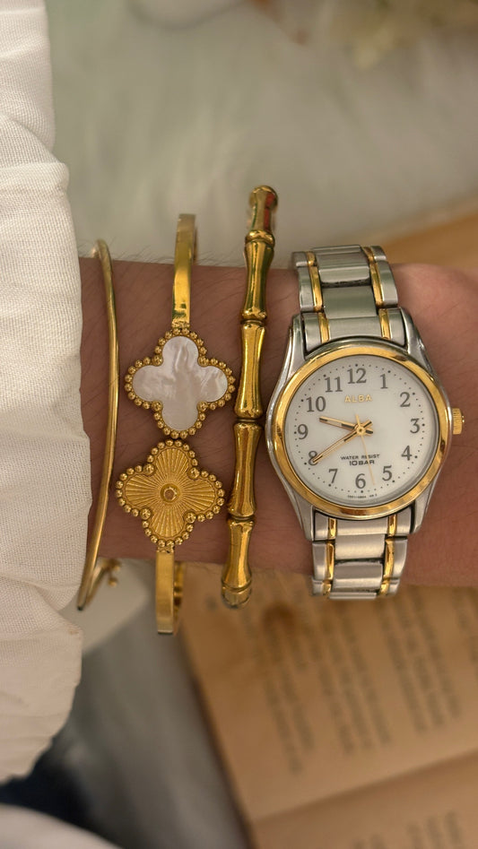 Rare Vintage Alba Seiko Classic Watch in Two-Tone Quartz