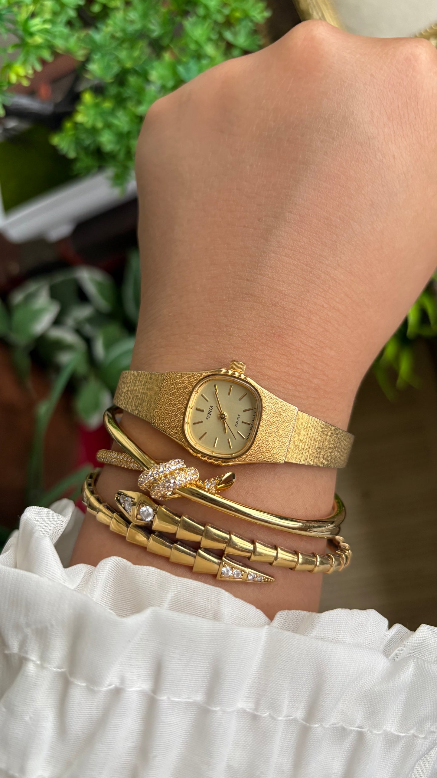 Vintage Dainty Vega Citizen Watch in Gold Tone