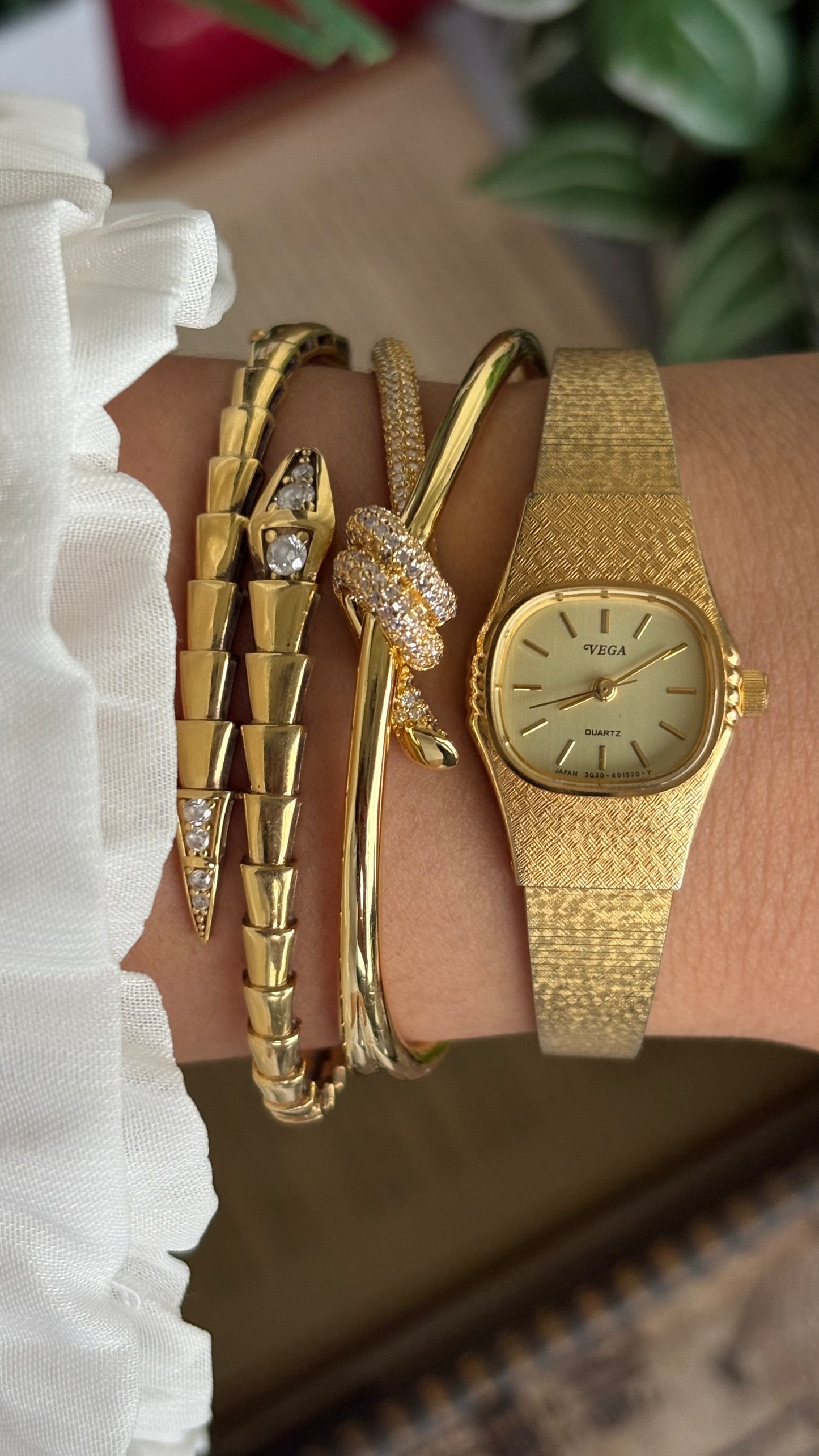 Vintage Dainty Vega Citizen Watch in Gold Tone